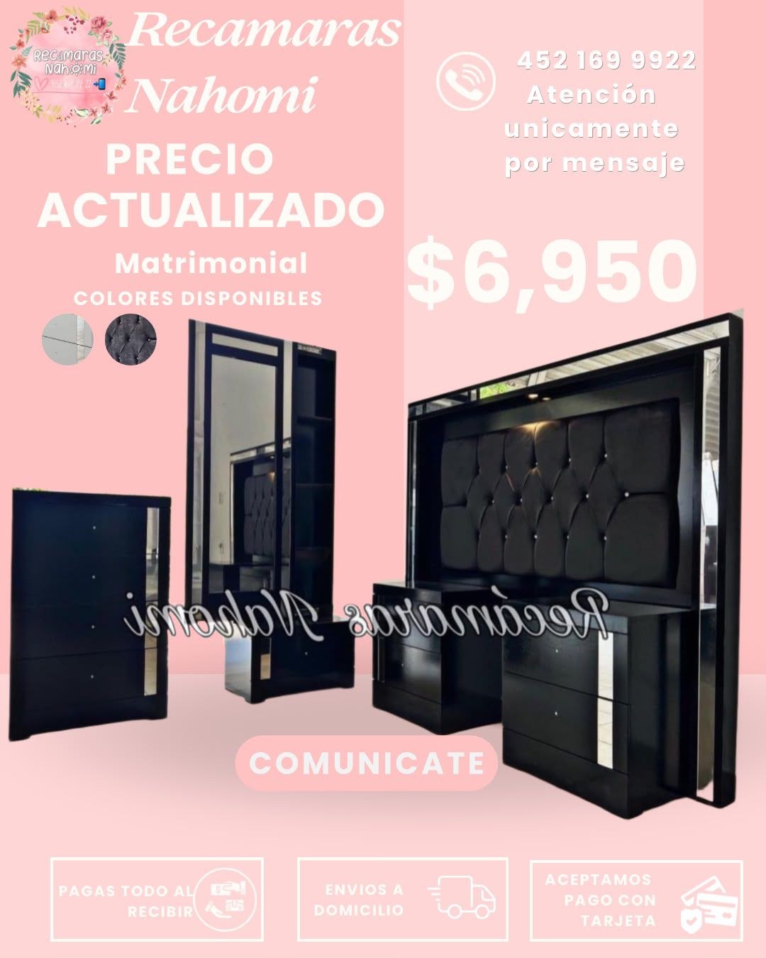 Recámara Negra Espejo