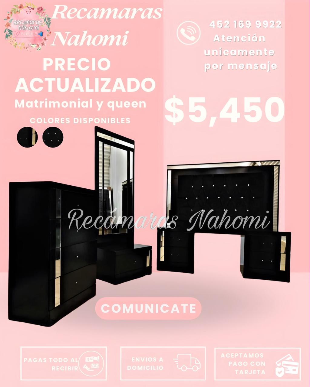 Recámara Negra Capitonada