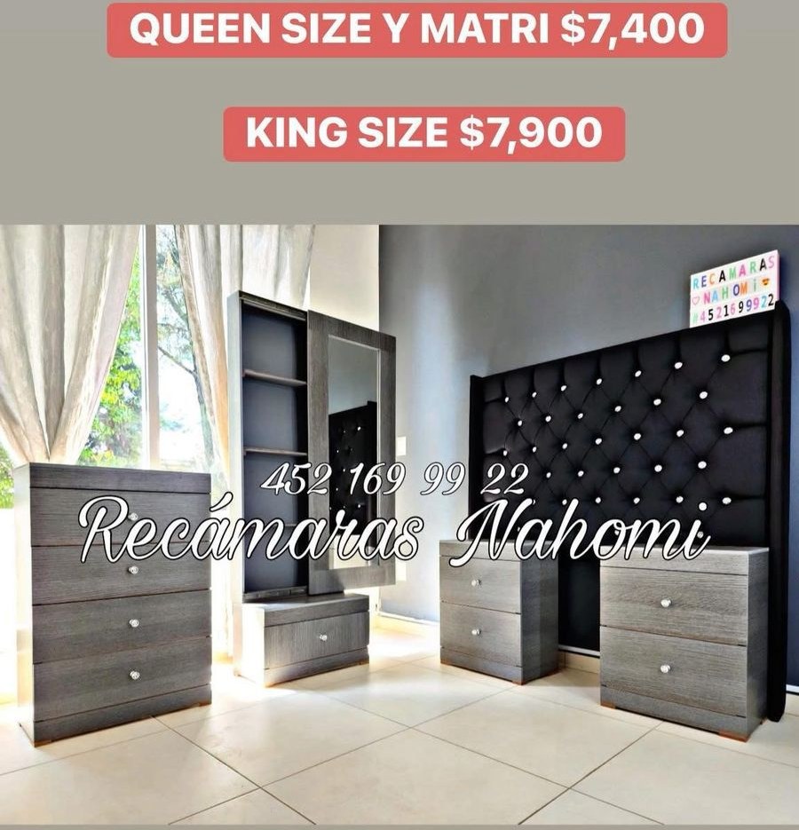 Recámara Gris Cabecera Negra